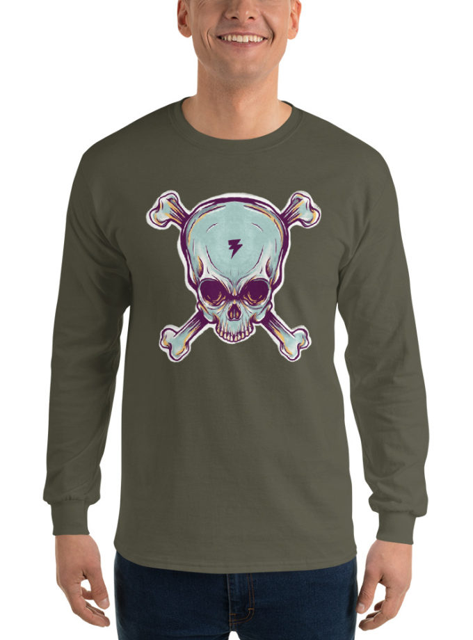 Skull Lightning - Men’s Long Sleeve Shirt