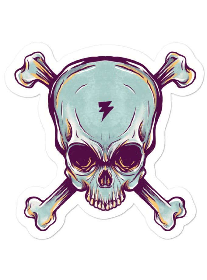 Skull Lightning - Stickers