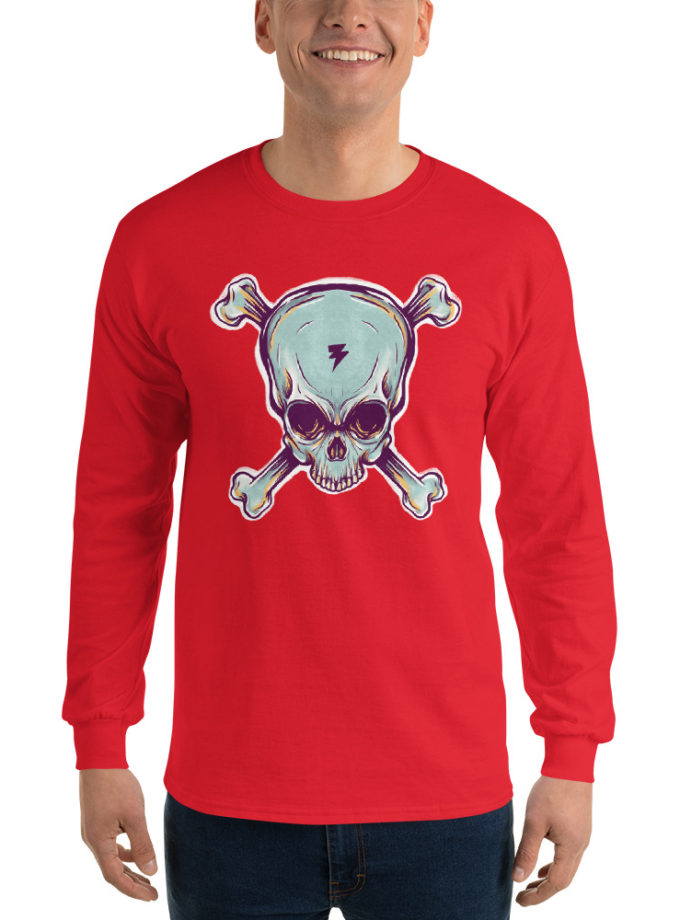 Skull Lightning - Men’s Long Sleeve Shirt