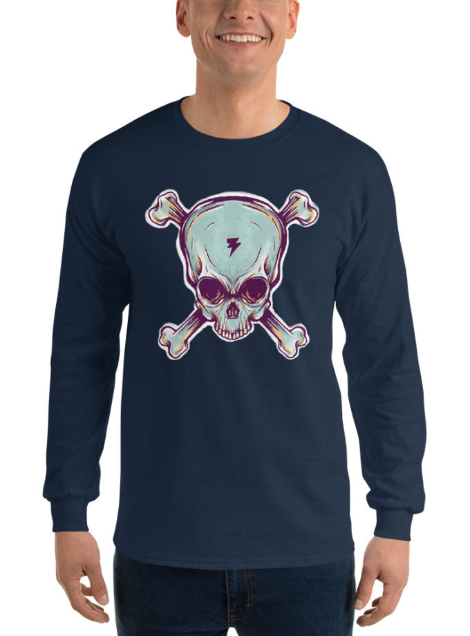 Skull Lightning - Men’s Long Sleeve Shirt