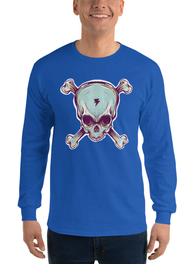 Skull Lightning - Men’s Long Sleeve Shirt